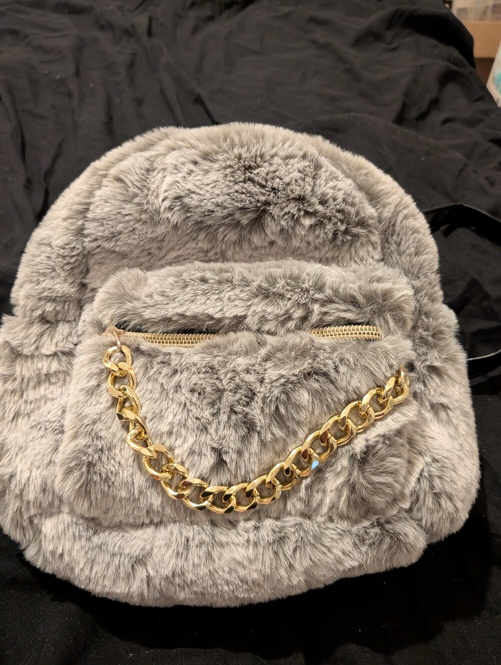 NWT Claires fuzzy mini backpack